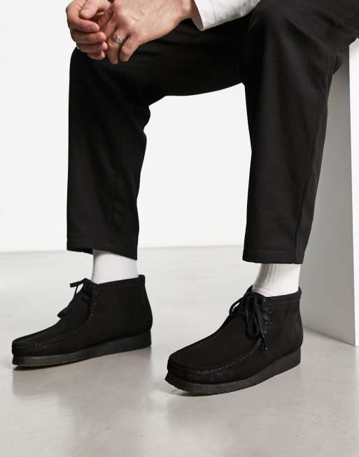 Black suede 2025 wallabee boots