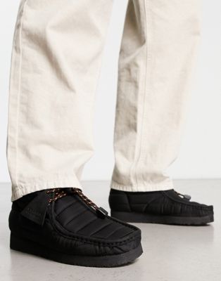 Clarks Originals wallabee boots in quilted black - ASOS Price Checker