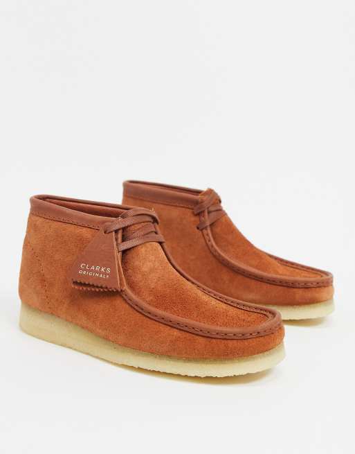 Clarks Originals wallabee boots in tan hairy suede ASOS