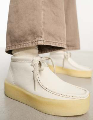 Bottines Clarks Wallabee Noir Et Blanc - Taille 47 - Occasion Très Bon état