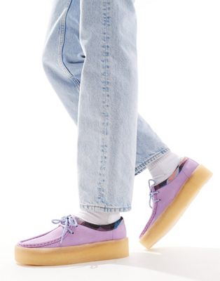 Clarks Originals Wallabee cup shoes in lilac