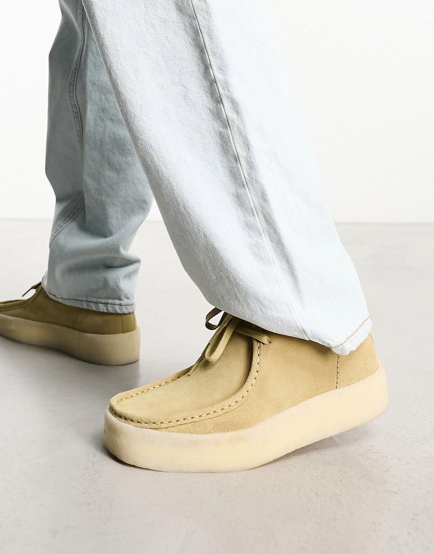 Clarks Originals Wallabee Cup sole boots in maple suede-Neutral
