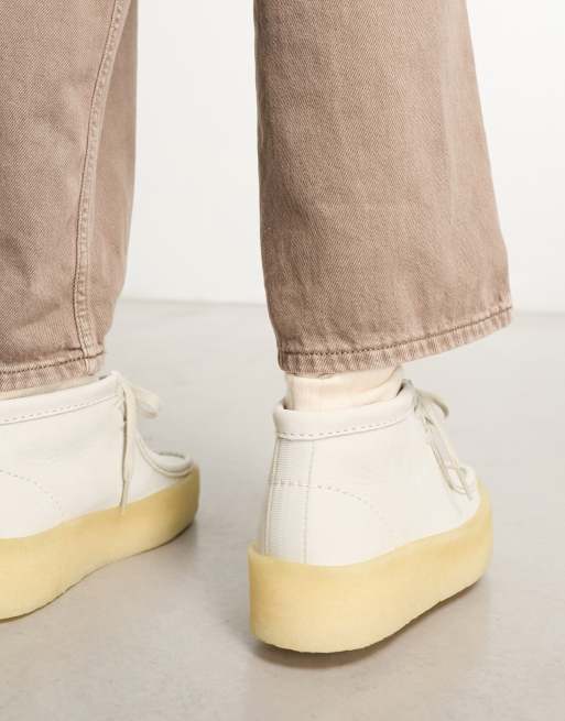 White deals leather wallabees