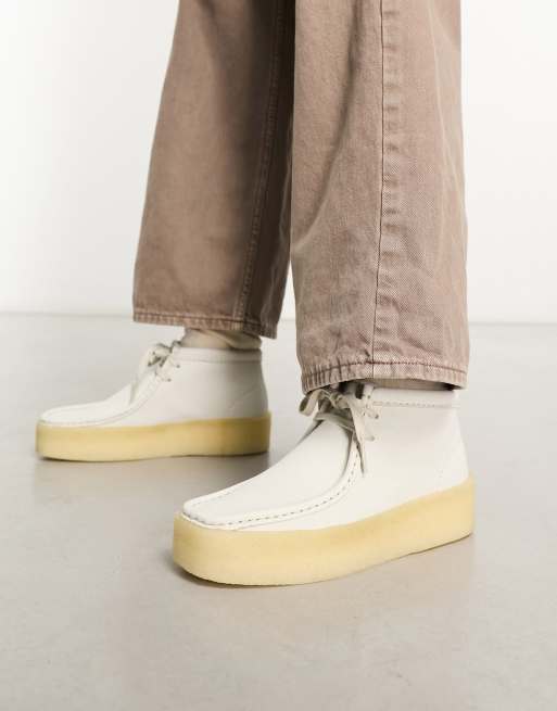 White leather shop clarks