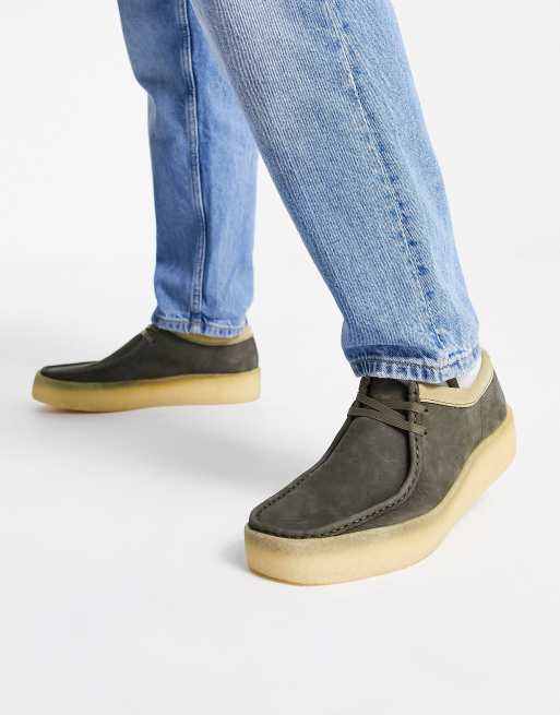 Clarks Originals wallabee shoes in dark green | ASOS