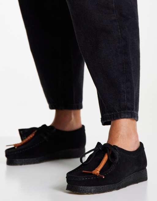 Clarks Originals Wallabee Flache Schuhe aus Wildleder in Schwarz ASOS