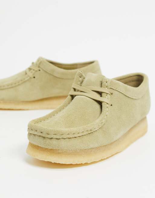Clarks Originals Wallabee flat shoes in maple suede ASOS
