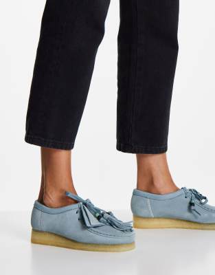 blue suede wallabees