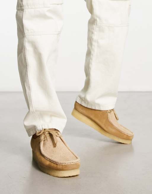 Clarks Originals Wallabee in sandstone hairy suede combi Cra