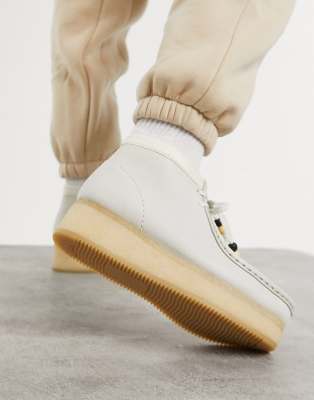 clarks white ankle boots