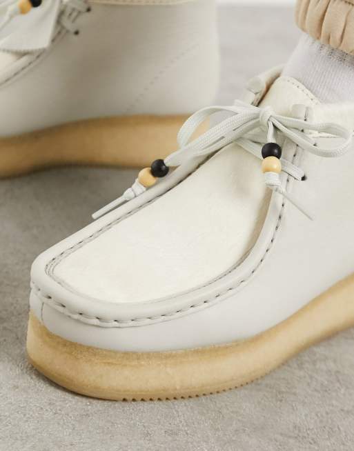 Clarks white outlet wedges