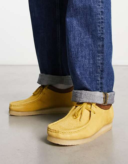 Clarks Originals Wallabee Schoenen van harig suède in geel ASOS