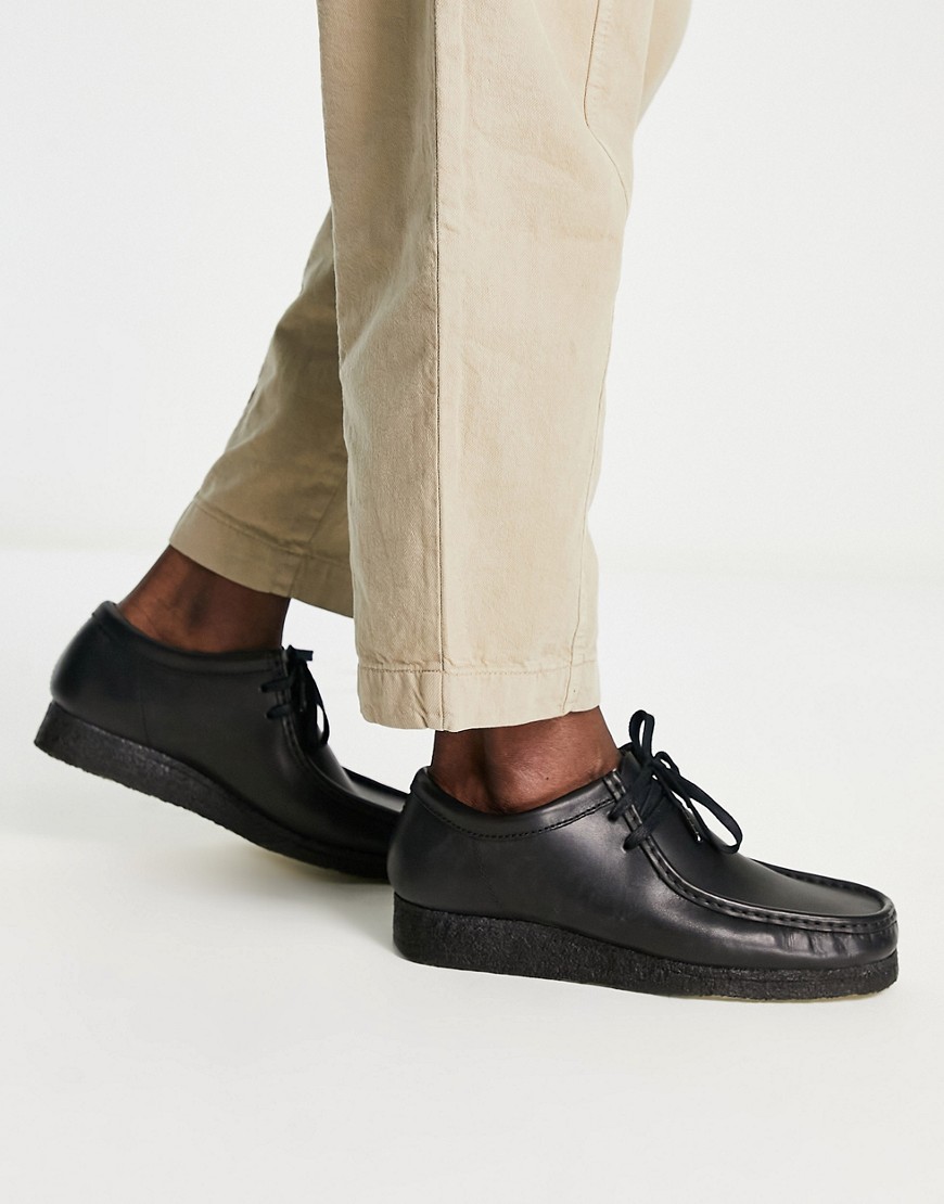 Clarks Originals wallabee shoes in black leather