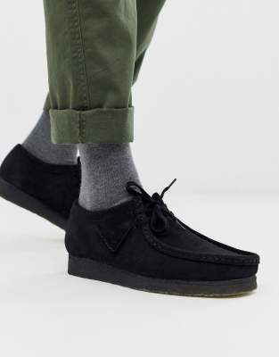 clarks originals wallabee black suede