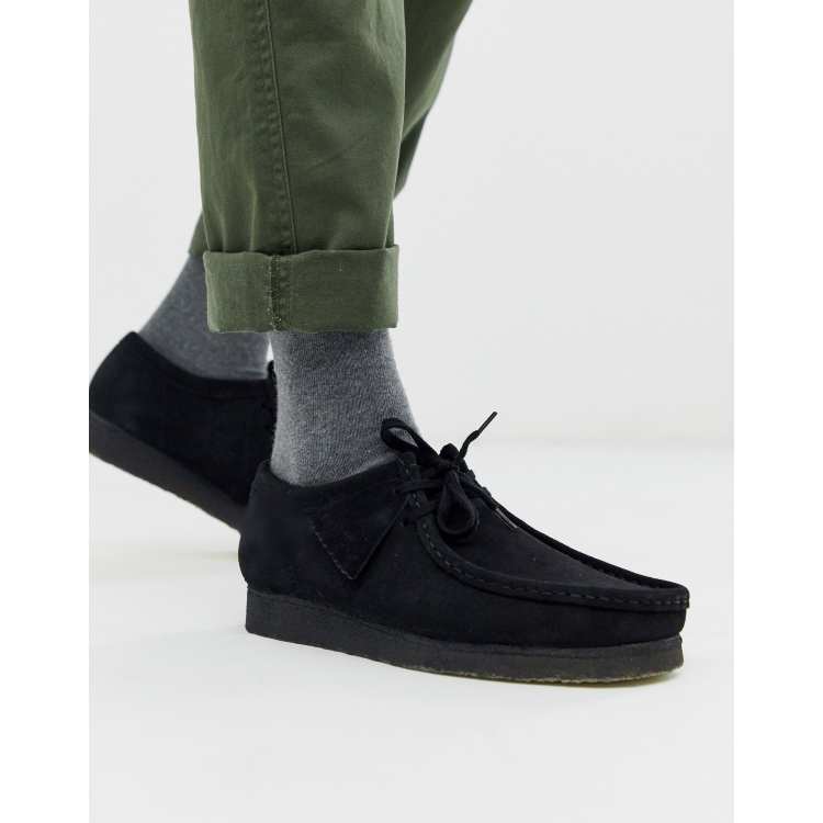 Clarks wallabees on sale black sale