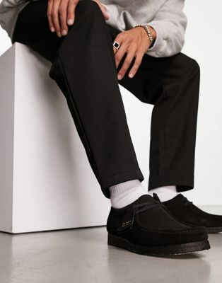 Clarks Originals wallabee shoes in black suede - ASOS Price Checker