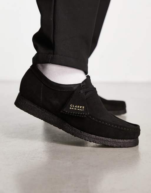 Clarks wallabees black clearance friday sale