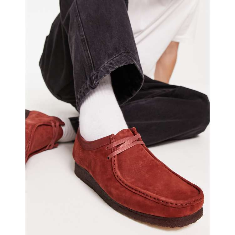 Maroon 2025 clarks wallabees