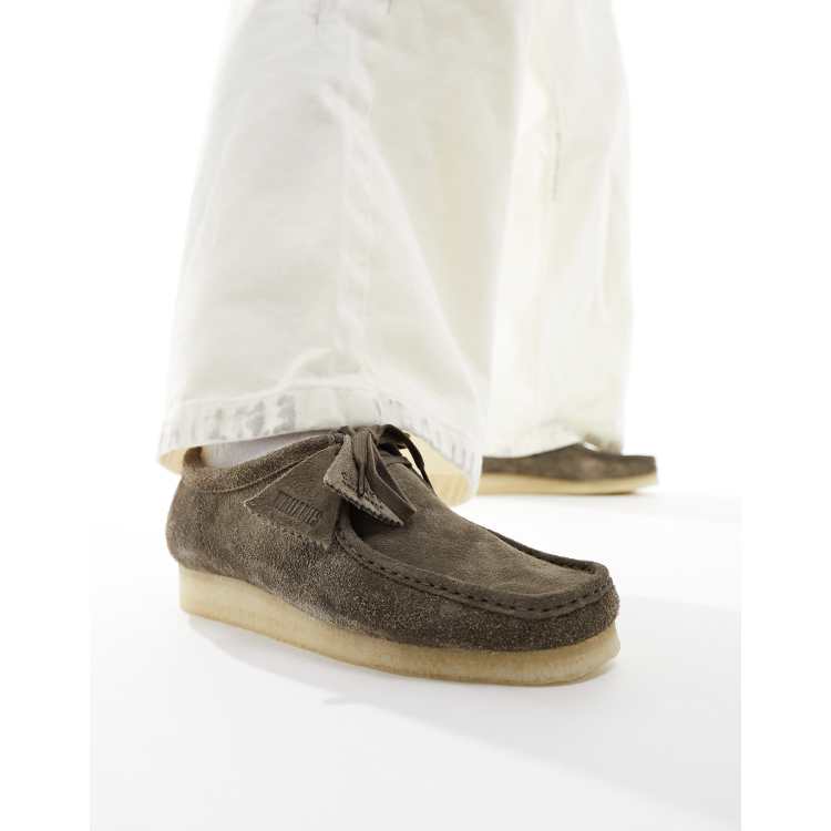 Grey suede clarks outlet wallabees