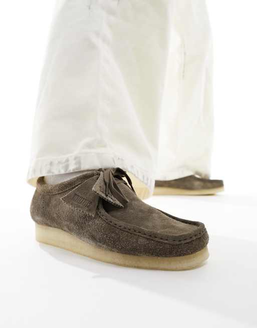 Clarks grey suede sale