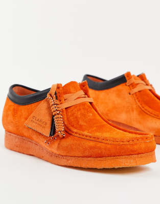 clark's wallabees orange