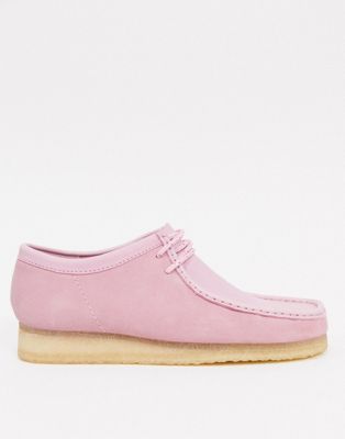 Clarks Originals wallabee shoes in pink 