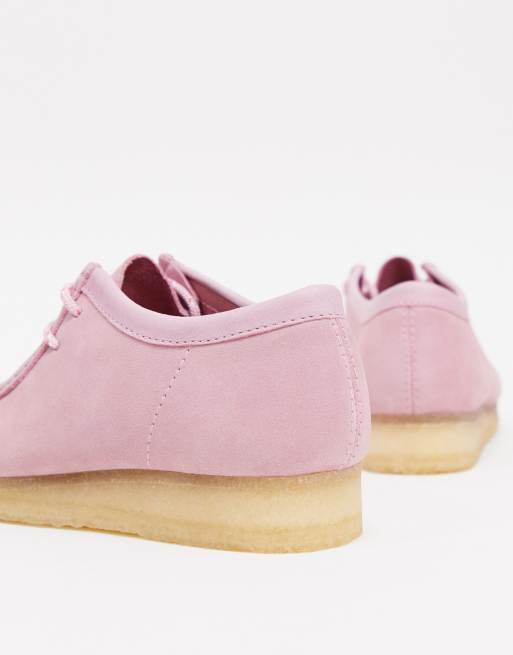 Clarks Originals wallabee shoes in pink suede