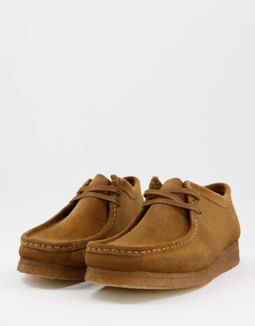 Clarks Originals wallabee shoes in tan suede