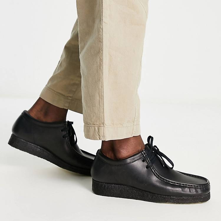 velfærd skrivestil søm Clarks Originals - Wallabee - Sorte sko i læder | ASOS