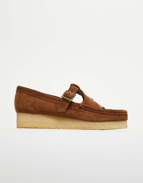 Clarks Originals - Wallabee - T-Bar - Schoenen met versiering in bruin suède - view 1