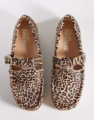  Wallabee T Bar shoes in leopard print