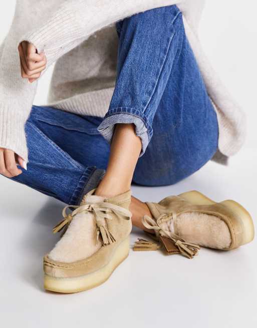 Clarks suede wedges sale