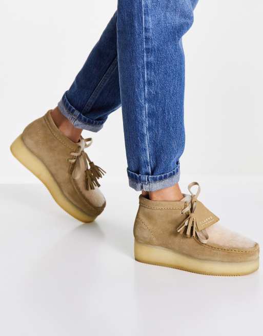 Clarks originals best sale wallabee wedge