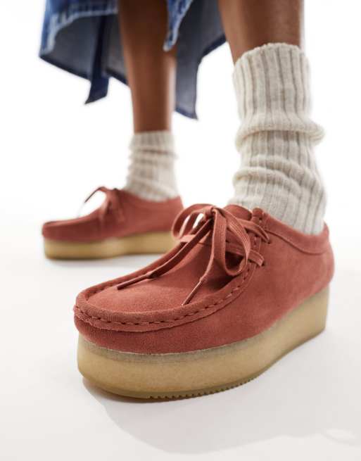 Clarks Originals - Wallacraft Bee - Scarpe in pelle scamosciata rosso terracotta