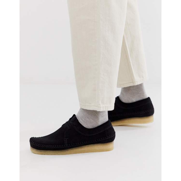 Clarks weaver black on sale suede