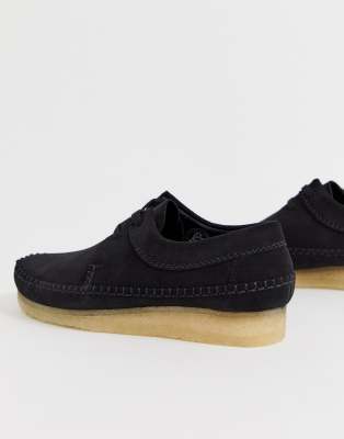 clarks originals weaver shoes black suede