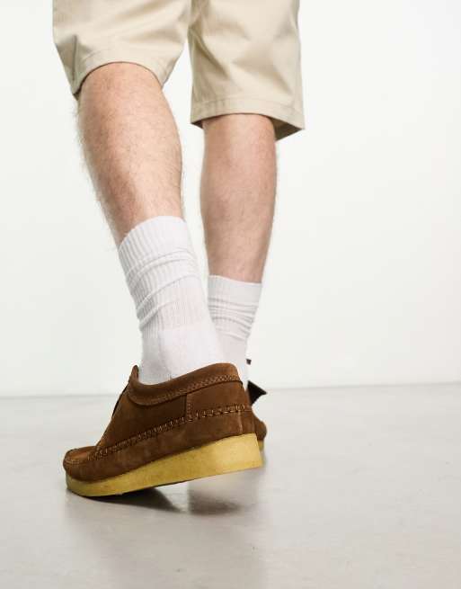 Clarks Originals weaver shoes in cola suede ASOS