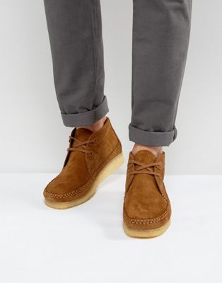 clarks weaver boot tan leather
