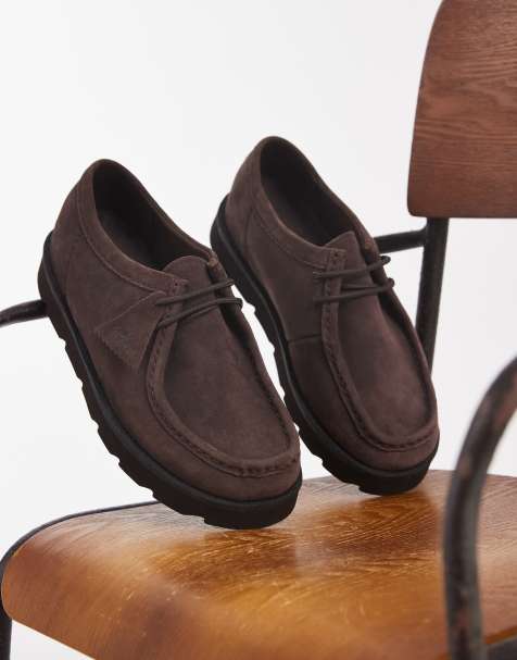 Clarks Originals - zapatos Meare Walla en ante marrón oscuro - view 1