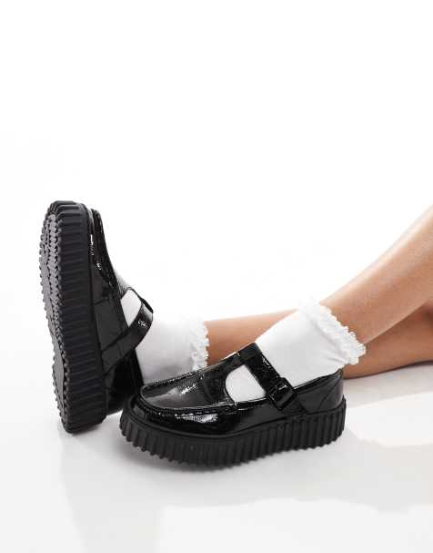 Clarks Patent Torhill Bar shoes in black - view 1