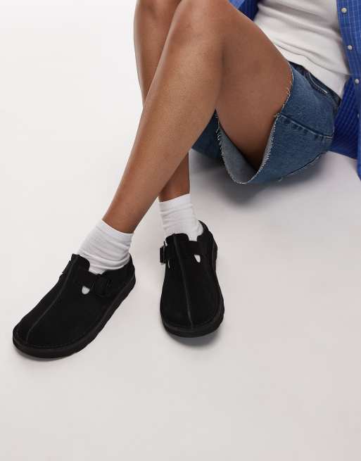 Clarks Solsbury mule in black suede | ASOS