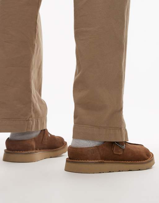 Clarks Solsbury mule in dark brown suede | ASOS