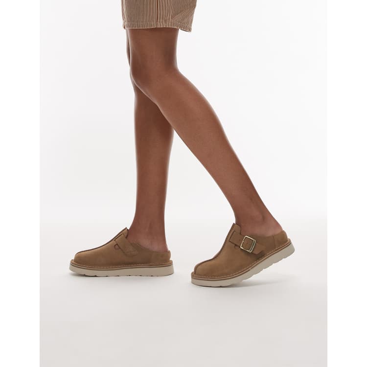 Clarks Solsbury mule in dark sand suede | ASOS