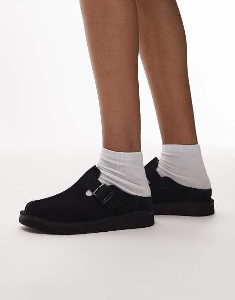 Clarks - Solsbury - Mules en daim - Noir - view 1