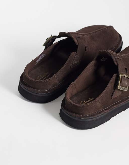 Clarks Solsbury mules in dark brown suede, 4 of 4