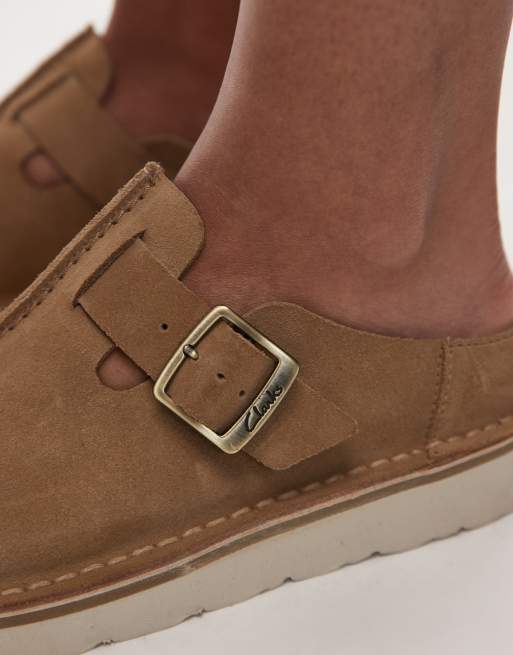 Clarks Solsbury mules in dark sand suede, 2 of 4