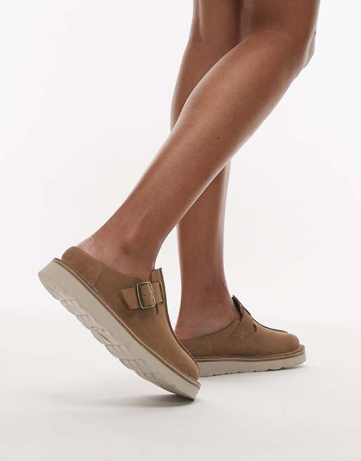 Clarks Solsbury mules in dark sand suede, 4 of 4