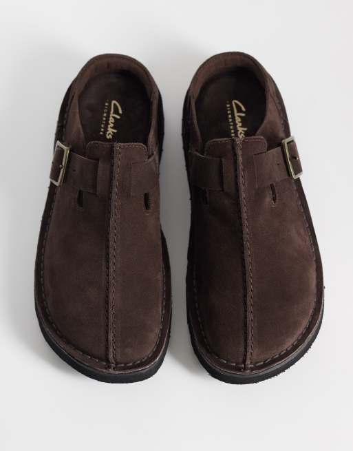 Clarks Solsbury Mules in Dunkelbraun aus Wildleder, 2 von 4