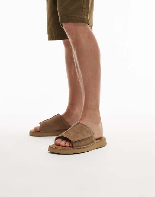 Clarks Solsbury slide in dark sand suede, 4 of 4