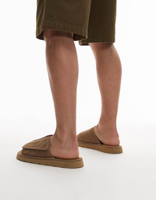 Clarks Solsbury slides in dark sand suede, 2 of 4